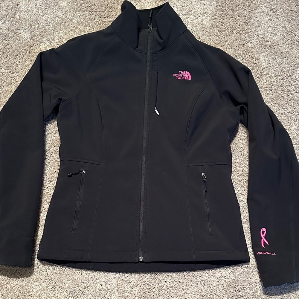 The North Face Women's Black Jacket with Pink Details